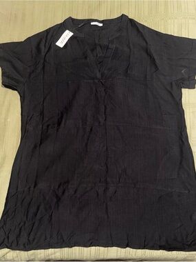 NWOT BLACK SwimSuit Cover up with Pockets size XL